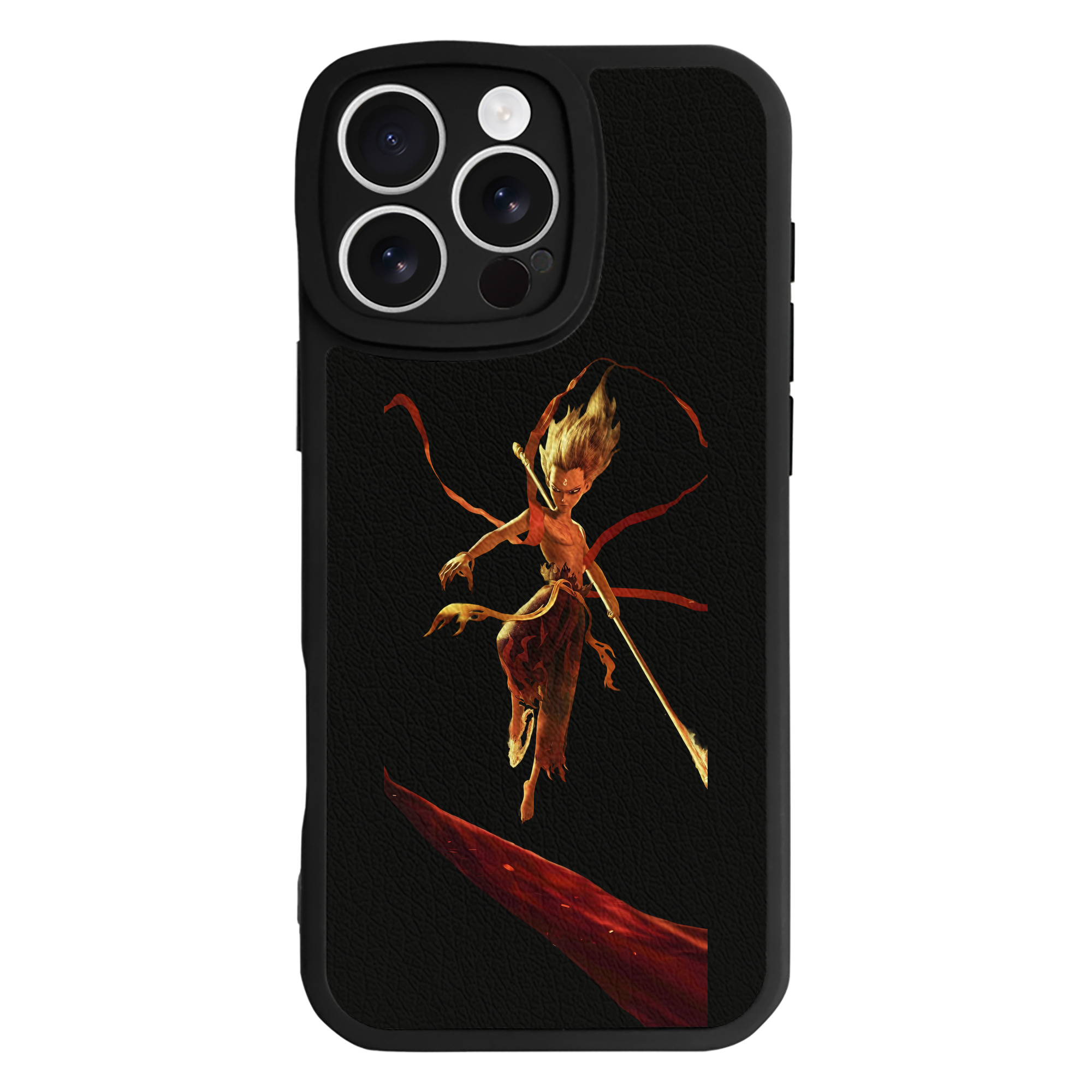 （画像用） Ne Zha 2 ナタ 魔童の大暴れ 【iPhone 16シリーズ対応】シリコンスマホケース（レザー調） 材質：シリコン